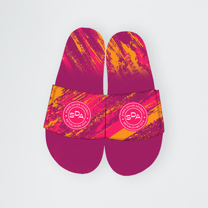 Slide Velcro Sandal with Soleprint