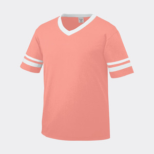 Unisex Sleeve Stripe V-Neck T-Shirt
